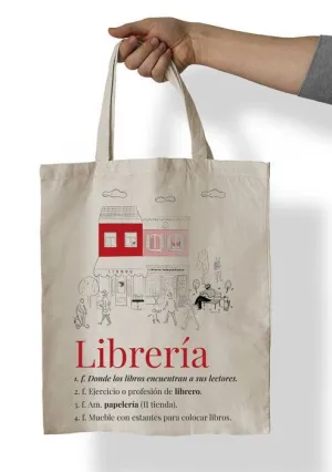 BOLSA DE TELA CON ASAS - LIBRERIAS