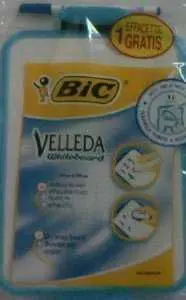 PIZARRA BLANCA VELLEDA 26X18+ROTUL+BORRADOR
