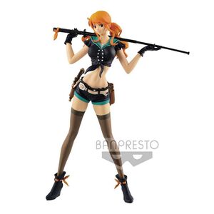 ONE PIECE FIGURA 25 CM NAMI CODE:B 25 FLAG DIAMOND SHIP                    