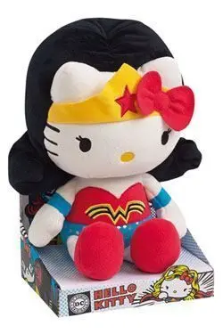 HELLO KITTY PELUCHE WONDERWOMAN 27 CM DC                                   