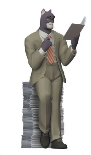 BLACKSAD FIGURA BLACKSAD PILA DE COMICS 30 CM