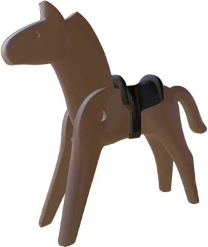 PLAYMOBIL ESTATUA RESINA 25 CM CABALLO MARRON COLLECTION NOSTALGIE         