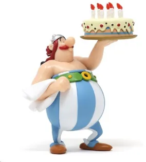 ASTÉRIX FIGURA PVC OBELIX FELIZ CUMPLEAÑOS 8,5 CM