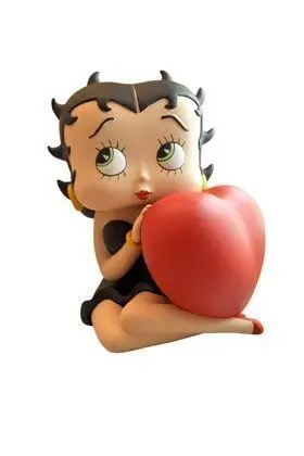 BETTY BOOP CORAZON MINI HUCHA 10 CM PVC                                    