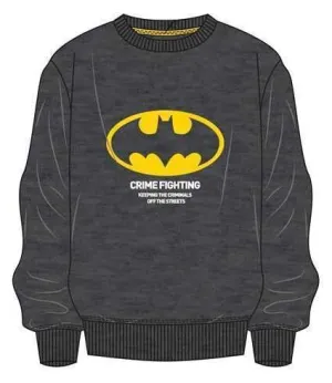 BATMAN SUDADERA GRIS OSCURO CRIME FIGHTING S                               