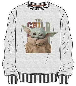 STAR WARS THE MANDALORIAN SUDADERA GRIS CLARO THE CHILD BABY YODA S        