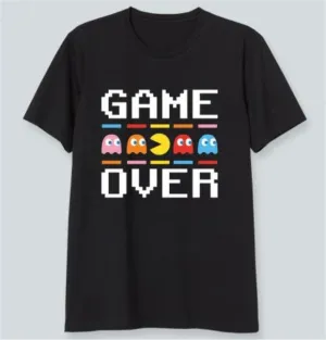 PAC-MAN CAMISETA NEGRA GAME OVER S