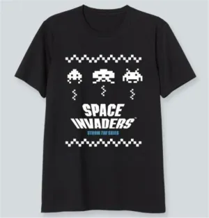 SPACE INVADERS CAMISETA NEGRA STORM THE SKIES XL