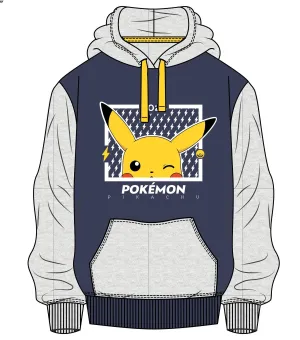 POKEMON SUDADERA CON GORRA AZUL/GRIS PIKACHU L