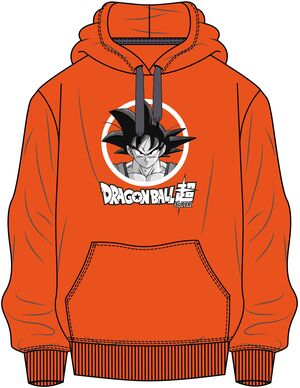 DRAGON BALL SUPER SUDADERA NARANJA CON CAPUCHA GOKU EN CÍRCULO S