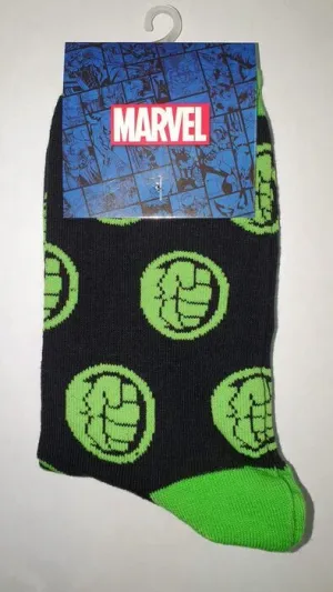 HULK CALCETINES ADULTO NEGRO PUÑOS VERDES