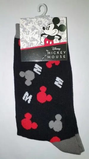 MICKEY MOUSE CALCETINES ADULTO NEGRO SILUETAS