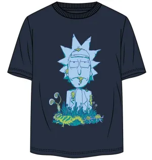 RICK Y MORTY CAMISETA AZUL RICK Y LARVA VERDE M