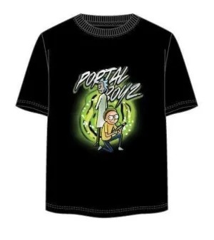 RICK AND MORTY CAMISETA PORTAL BOYZ NEGRA T- M