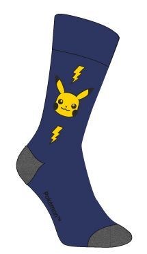 POKEMON CALCETIN PIKACHU AZUL Y GRIS