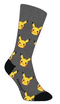 POKEMON CALCETIN PIKACHU GRIS Y AMARILLO