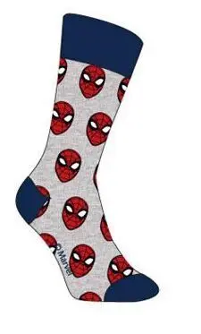 SPIDERMAN CALCETIENES AZUL Y GRIS MASCARA SPIDERMAN (TALLA UNICA)