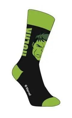 MARVEL CALCETINES HULK VERDE Y NEGRO (TALLA UNICA)