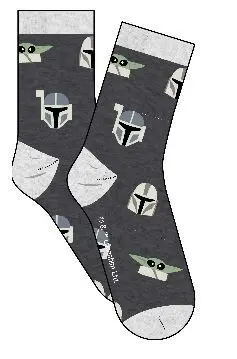 STAR WARS THE MANDALORIAN CALCETINES GROGU Y MANDO (TALLA UNICA )