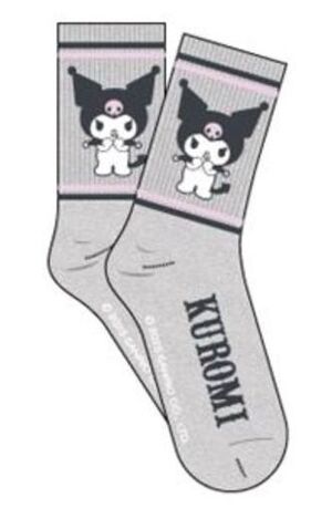 HELLO KITY CALCETINES GRISES SPORT KUROMI