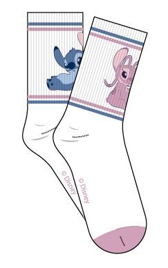 DISNEY LILO Y STIICH CALCETINES BLANCO SPORT STITCH Y ÁNGELA