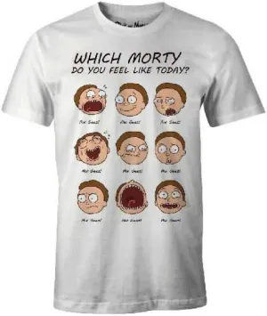 RICK Y MORTY CAMISETA BLANCA MORTY FACES M                                 