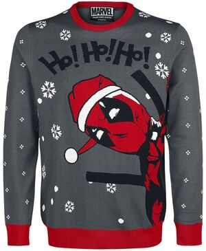 DEADPOOL JERSEY NAVIDEÑO MARVEL HO! HO! HO! XL