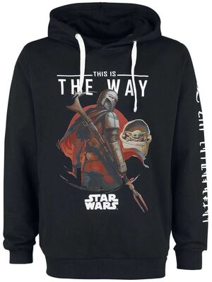 STAR WARS THE MANDALORIAN SUDADERA CON GORRO NEGRA THE WAY M               