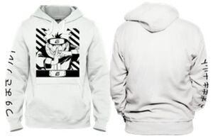 NARUTO SUDADERA CON CAPUCHA BLANCA NARUTO Y BANDANA S
