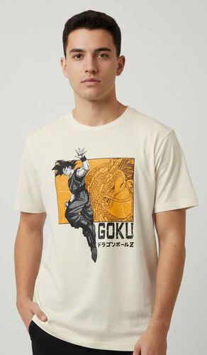 DRAGON BALL Z CAMISETA MEN OVERSIZE GOKU DRAGON T - S
