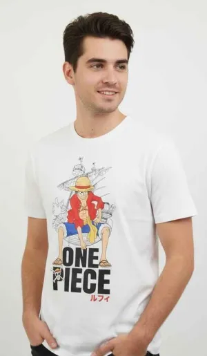 ONE PIECE CAMISETA LUFFY ROSE T - M