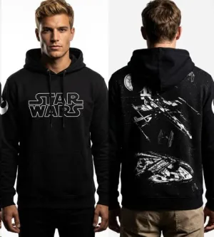 STAR WARS SUDADERA CON CAPUCHA SPACESHIPS UNIVERSE ANNIVERSARY T S