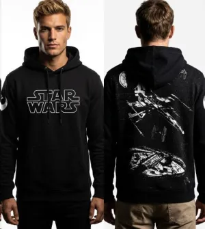 STAR WARS SUDADERA CON CAPUCHA SPACESHIPS UNIVERSE ANNIVERSARY T L