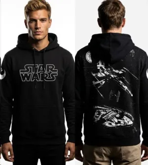 STAR WARS SUDADERA CON CAPUCHA SPACESHIPS UNIVERSE ANNIVERSARY T XL