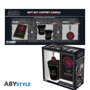 JUEGO DE TRONOS SET TARGARYEN TAZA + LLAVERO + LIBRETA