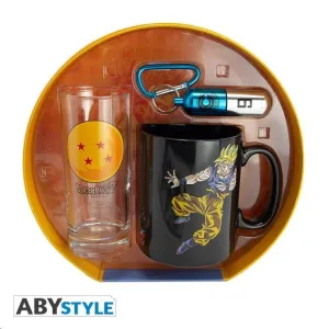DRAGON BALL Z PACK VASO 29 CL + LLAVERO 3D + TAZA SENSITIVA AL CALOR