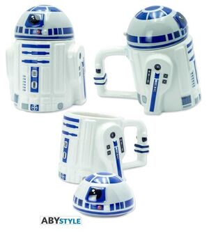 SALDO - STAR WARS TAZA 3D CON TAPADERA R2-D2                                       