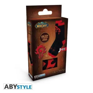 WORLD OF WARCRAFT CALCETINES NEGRO Y ROJO HORDE                            