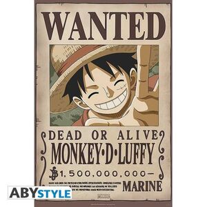 POSTER ONE PIECE WANTED LUFFY NEW 2 91.5X61CM                              
