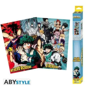 POSTER MY HERO ACADEMIA ARTWORKS (SET 2 POSTERS) 52 X 38 CM                