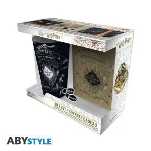 HARRY POTTER SET DE REGALO VASO XXL + PIN + NOTEBOOK MARAUDER'S MAP        
