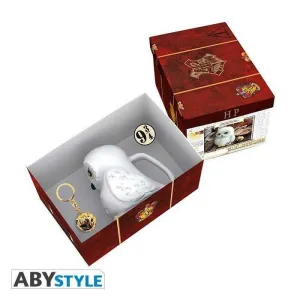 HARRY POTTER SET DE REGALO PREMIUM TAZA 3D + LLAVERO 3D + PIN 9 3/4        