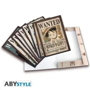 POSTER ONE PIECE PORTFOLIO 9 POSTERS WANTED LUFFY´S CREW WANO