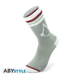 ASSASSIN'S CREED CALCETINES GRIS, BLANCO CREST                             