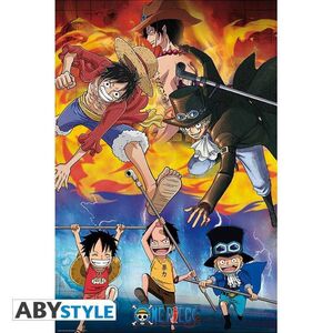 POSTER ONE PIECE ACE SABO LUFFY 91.5 X 61 CM                               