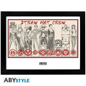 ONE PIECE POSTER ENMARCADO STRAW HAT CREW