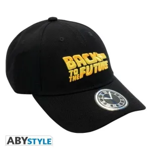 REGRESO AL FUTURO GORRA NEGRA LOGO