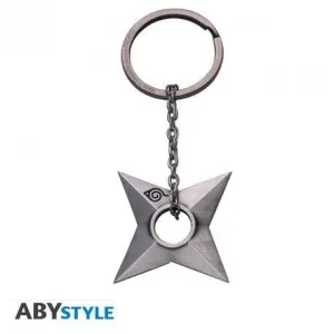 NARUTO SHIPPUDEN  LLAVERO 3D SHURIKEN KONOHA