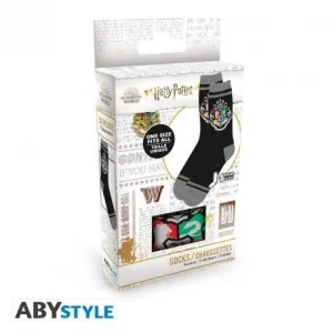 HARRY POTTER CALCETINES NEGRO Y GRIS HOGWARTS