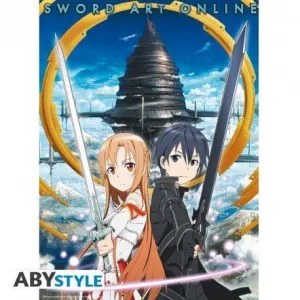 PÓSTER SWORD ART ONLINE ASUNA & KIRITO AINCRAD 52X38 PÓSTER SWORD ART ONLINE ASUNA & KIRITO AINCRAD 52X38